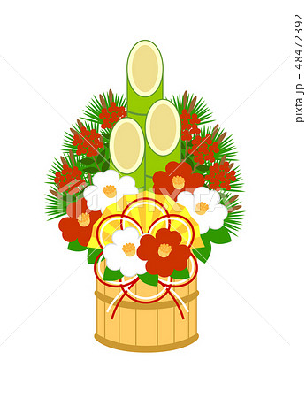 年賀状素材 門松 Pine decoration 48472392