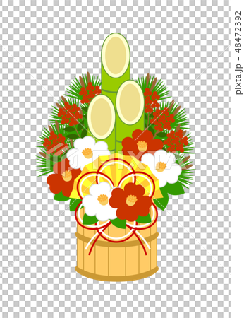 年賀状素材 門松 Pine decoration 48472392