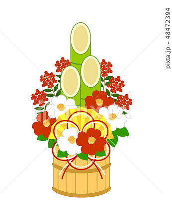 年賀状素材 門松 Pine decoration 48472394