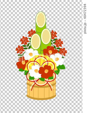 年賀状素材 門松 Pine decoration 48472394