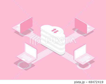 cloud computing technology concept with laptop cloud computing technology concept with laptop 48472419