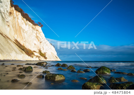Baltic Sea coast on the island Moen in Denmark 48475804