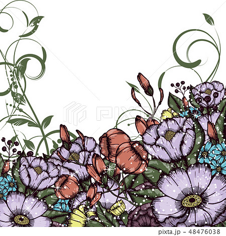 Abstract vector flower background Abstract vector flower background 48476038