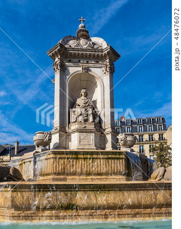 View to the Visconti-Fountain in Paris, France View to the Visconti-Fountain in Paris, France 48476072
