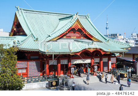 神田明神 御社殿と東京スカイツリー (東京都千代田区) 2019年2月現在 神田明神 御社殿と東京スカイツリー (東京都千代田区) 2019年2月現在 48476142