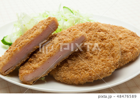 ハムカツと野菜 48476589