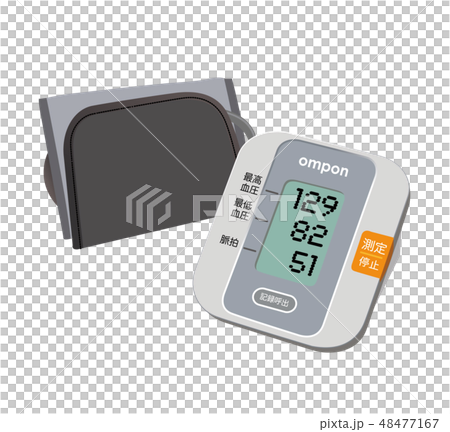 上腕式血圧計のイラスト素材