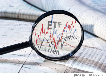 Magnifier and courses of ETF, funds and stocks 48477757