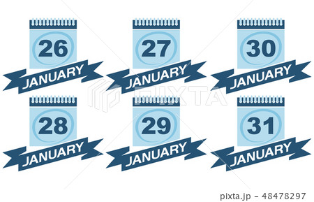 Calendar with Ribbon Set Calendar with Ribbon Set 48478297