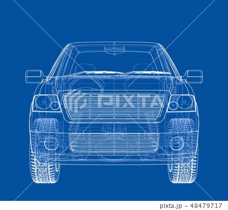 Vector car silhouettes. Rendering of 3d 48479717