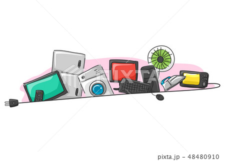 Gadgets Appliances Plug Design Illustration 48480910