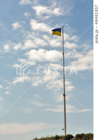 Flag of Ukraine waving in the wind 48481007
