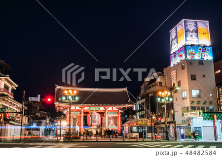 Kaminarimon Gate of Sensoji temple,雷門,淺草寺,東京,日本,景點 48482584