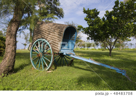 Old horse drawn cart - Mamallapuram - India Old horse drawn cart - Mamallapuram - India 48483708