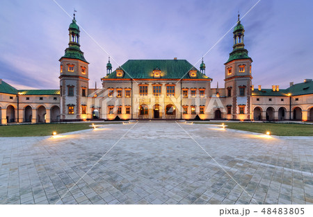 Bishop`s Palace after sunset in Kielce, Poland Bishop`s Palace after sunset in Kielce, Poland 48483805