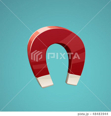 cartoon magnet on blue cartoon magnet on blue 48483944