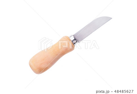 Knife to cut cheese isolated on white background Knife to cut cheese isolated on white background 48485627
