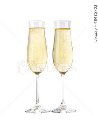Two glasses of champagne isolated Two glasses of champagne isolated 48485702