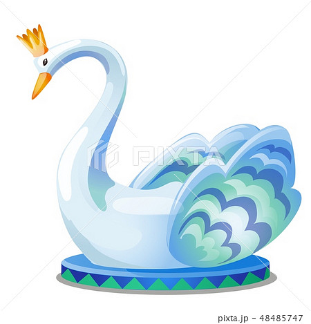 The Statue Of A Swan With A Crown Isolated On のイラスト素材