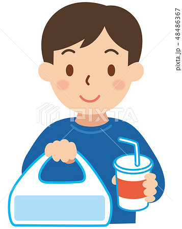 テイクアウトする男性 48486367