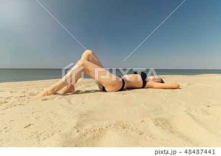 woman on beach 48487441