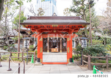 東京都 港区 愛宕神社(あたごじんじゃ) 丹塗りの門・神門 東京都 港区 愛宕神社(あたごじんじゃ) 丹塗りの門・神門 48488565