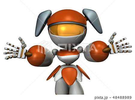 自己紹介するキュートなロボット 48488989