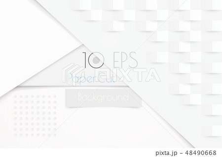 Abstract 3D geometric paper cut template BG 48490668