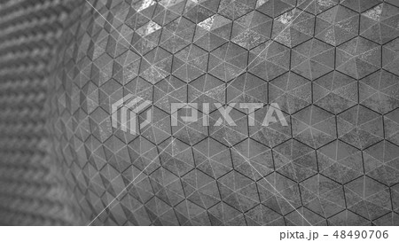 Grey convex hexagon pattern render BG 48490706