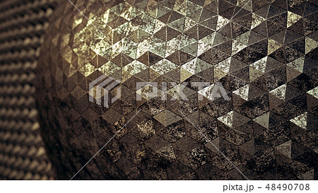 Matalic convex hexagon pattern render BG 48490708