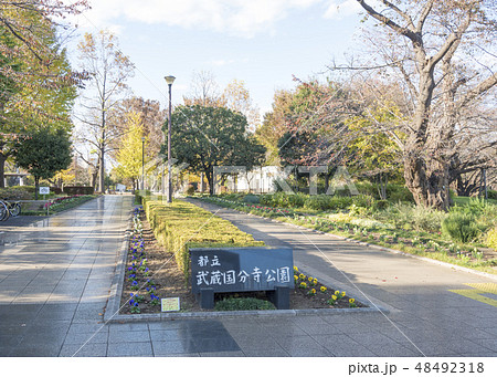 武蔵国分寺公園の入口(東京都国分寺市) 武蔵国分寺公園の入口(東京都国分寺市) 48492318