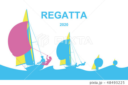 Poster with regatta theme 48493225