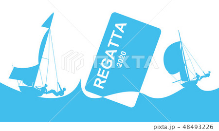 Poster with regatta theme 48493226