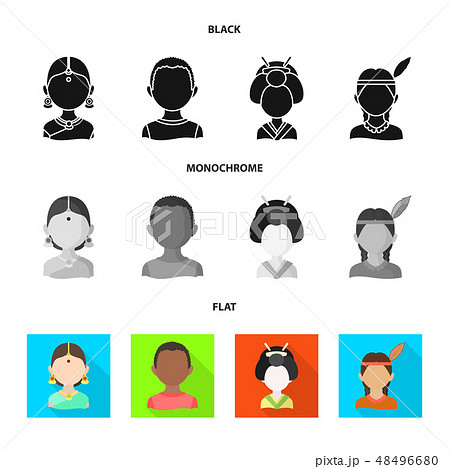 Isolated object of imitator and resident symbol. Set of imitator and culture stock symbol for web. 48496680