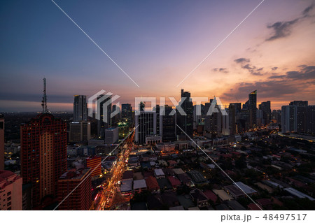 フィリピン・マニラ 都市風景 マジックアワー 48497517