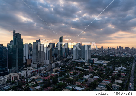 フィリピン・マニラ 都市風景 マジックアワー 48497532
