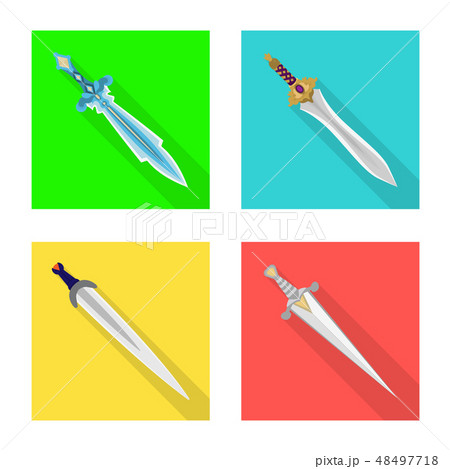 Vector illustration of and sword logo. Set of and knife stock vector illustration. Vector illustration of and sword logo. Set of and knife stock vector illustration. 48497718