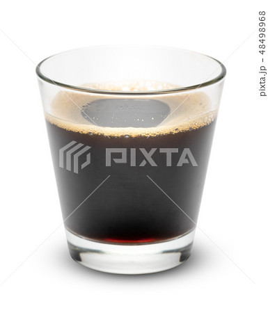 Cup of black espresso coffee isolated on white background 48498968