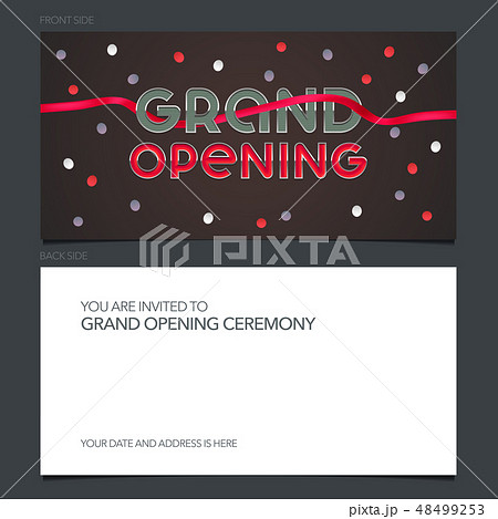 Grand opening vector illustration, invitation 48499253