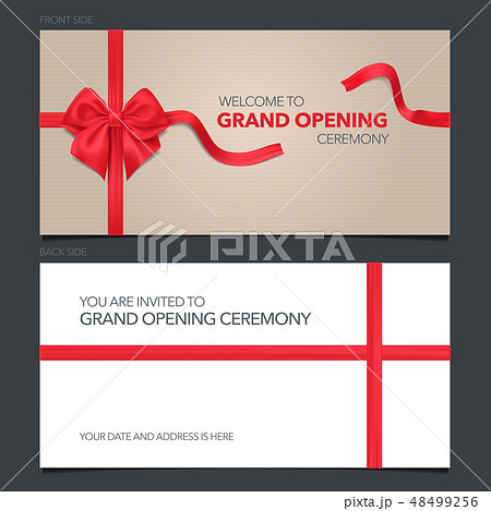 Grand opening vector illustration, invitation card 48499256