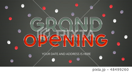 Grand opening vector illustration, banner 48499260