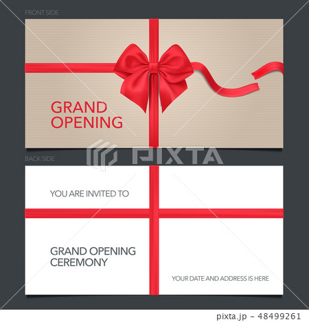 Grand opening vector illustration, invitation card 48499261