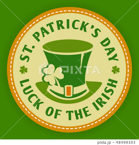 Vector St Patrick day irish logo labels icon  48499303