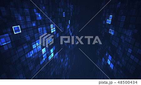 Abstract flashing rectangle grid background. 48500434