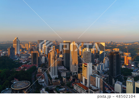 Aerial view of Kuala Lumpur Downtown, Malaysia. Financial distri 48502104