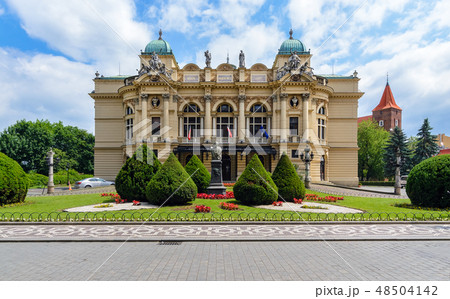 Krakow Slowackiego theater in summer time. Poland. Krakow Slowackiego theater in summer time. Poland. 48504142
