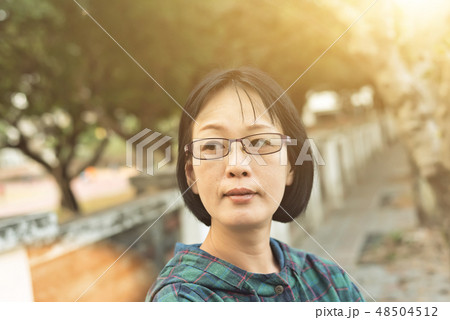 portrait of Asian mature woman 48504512