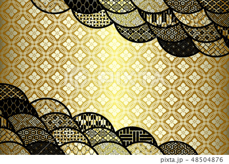 和柄背景 年賀背景 横 和柄背景 年賀背景 横 48504876