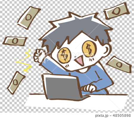 小遣い稼ぎする男性 48505898