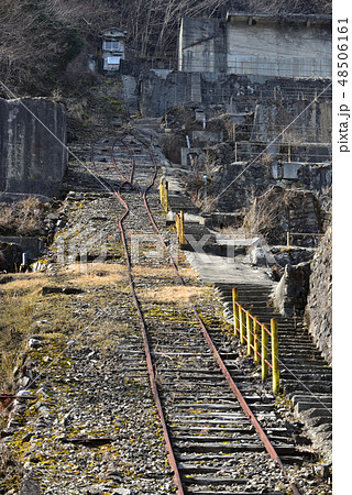 神子畑選鉱場跡　インクライン（ケーブルカー）の線路　 48506161